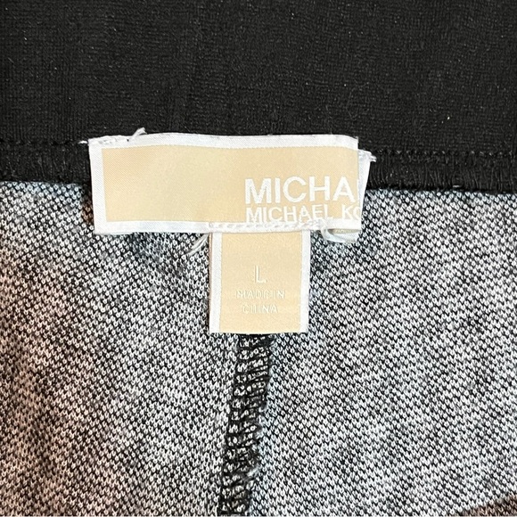 Michael Kors Black and White Cropped Ankle Pants with Side Stripe - Picture 3 of 6